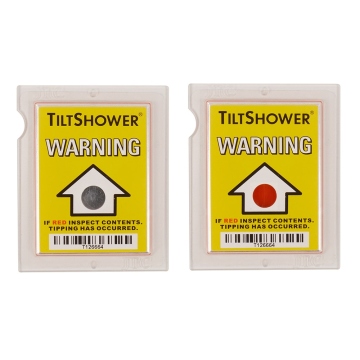 Self-adhesive bale tilt indicator