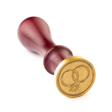 Hand wax stamp (seal) – Wedding motif – Wedding bands type 1