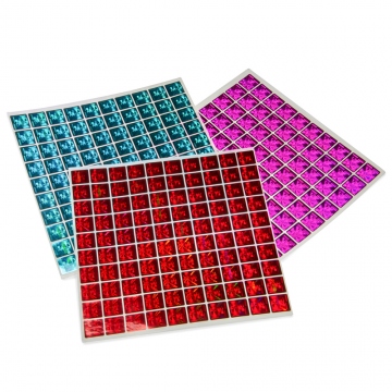 Holographic sticker Original 15x15mm blue