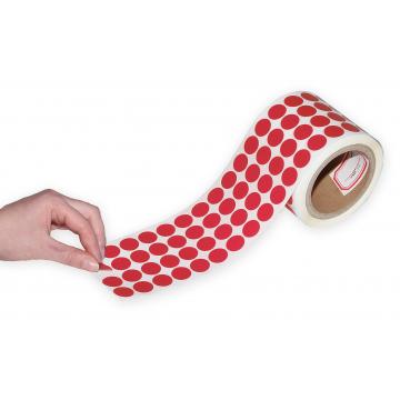 Non-residual red circular VOID sticker with high adhesion