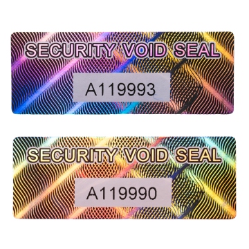 Destructive Vinyl numbered holographic seal