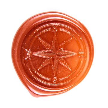 Hand wax stamp (seal) – Compass / Compass rose