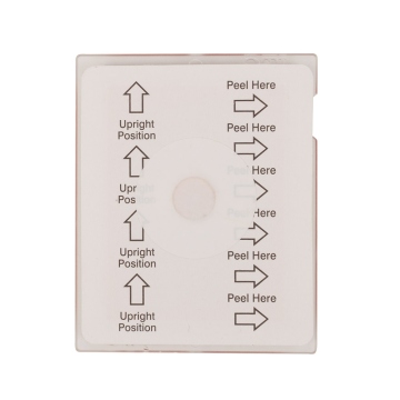 Self-adhesive bale tilt indicator