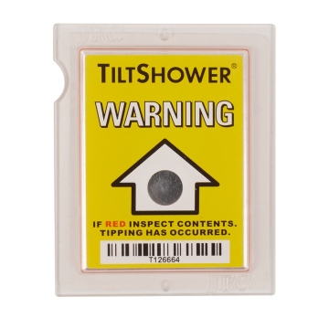 Self-adhesive bale tilt indicator