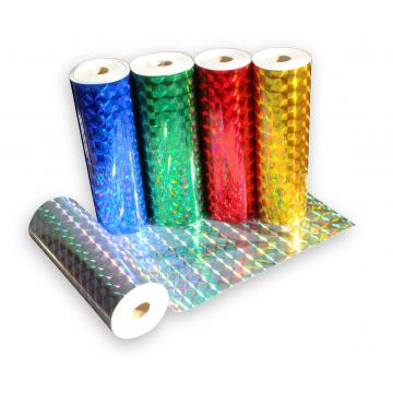 Universal holographic adhesive foil on meters - squares violet