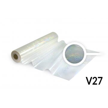 Hot Stamping foil - V27 transparent hologram demetalised pattern shards