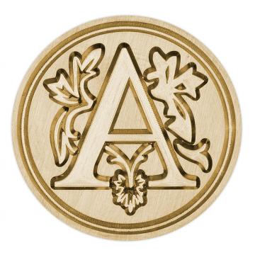 Brass seal stamp (stamping block) for wax - a decorative block letter A