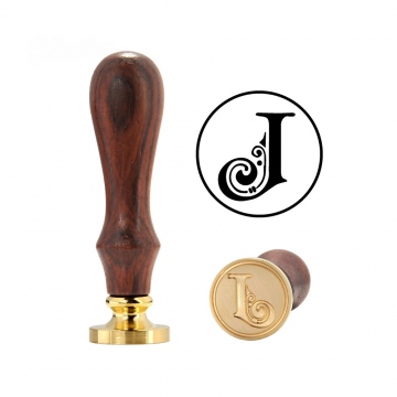 Hand wax stamp (seal) – Decorative letter J