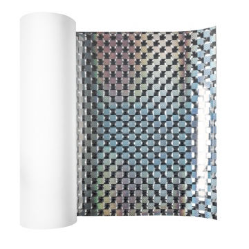 Universal hologram self-adhesive foil, bulk, design - square lenses