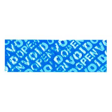Non-residual tamper evident VOID OPEN adhesive tape 20mm 50m, blue