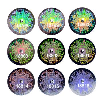 DL Certificate numbered hologram with VOID layer