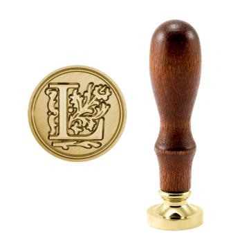 Brass seal stamp (stamping block) for wax - a decorative block letter L