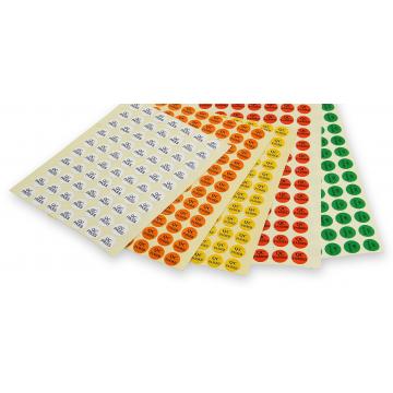 QC Passed PVC circular self-adhesive label 10mm white