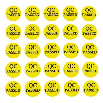 QC Passed PVC circular self-adhesive label 10mm yellow