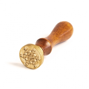 Hand wax stamp (seal) – Christmas motif Snowflake II
