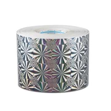 Hologram self-adhesive tape 100 mm, motive Ganja silver