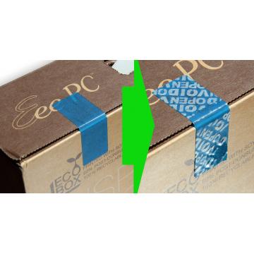 Black non-residual rectangular VOID sticker with high adhesion