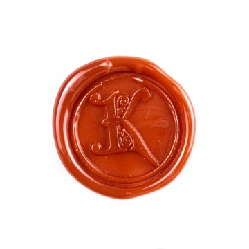 Hand wax stamp (seal) – Decorative letter K