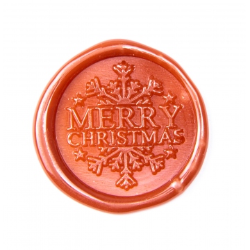 Hand wax stamp (seal) – Christmas motif – Snowflake