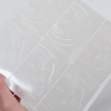 Prefabricated master transparent hologram for ID card