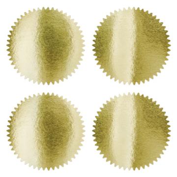 Round sticker with indented edges - gold