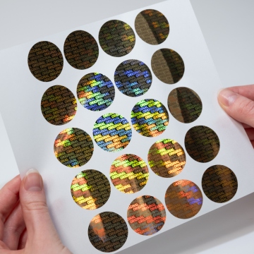 Hologram security VOID sticker Original - golden 30 mm