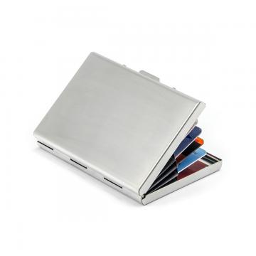 Stainless steel case for contactless payment and credit cards with RFID chip