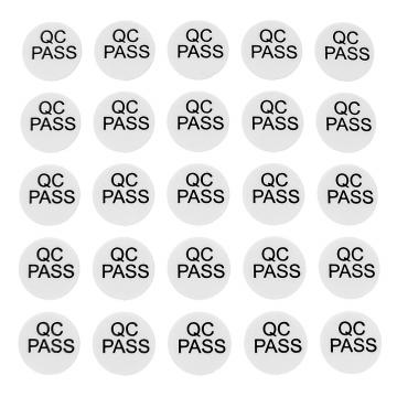 QC Passed PVC circular self-adhesive label 10mm white