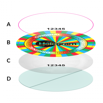 Transparent master hologram with custom design